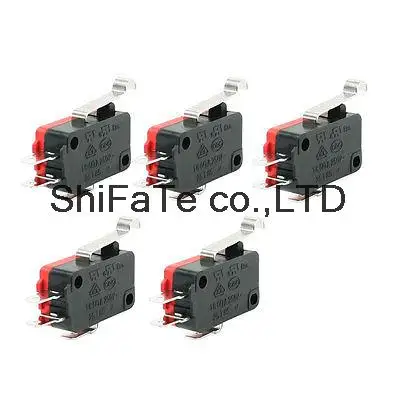 V-15/151/152/153/155-1C25(25T85) AC 16A/250V 4A/250V Arch End Actuator Limit Micro Switch 5 Pcs