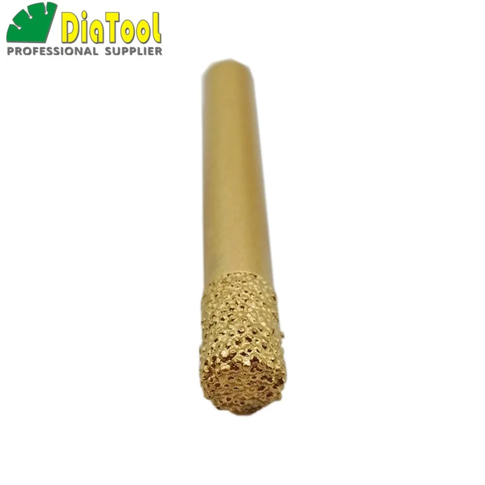 قطع حفر DIATOOL 2 قطعة بتحكم رقمي بالكمبيوتر للحجر (8/12 مللي متر) طرف مسطح ، نتوءات ماسية مخططة ، قطع نحت ماسية نحاسية فراغية