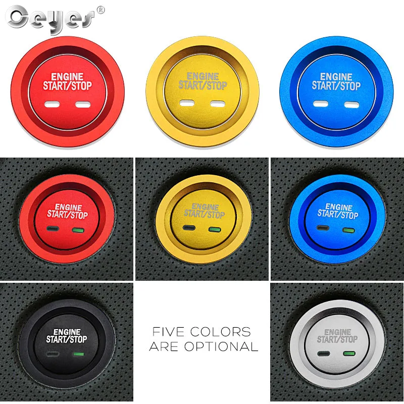 Ceyes Car Engine Start Stop Rings Interior Accessories Styling Case For Cadillac Chevrolet Equinox For Toyota Rav4 Trim Stickers