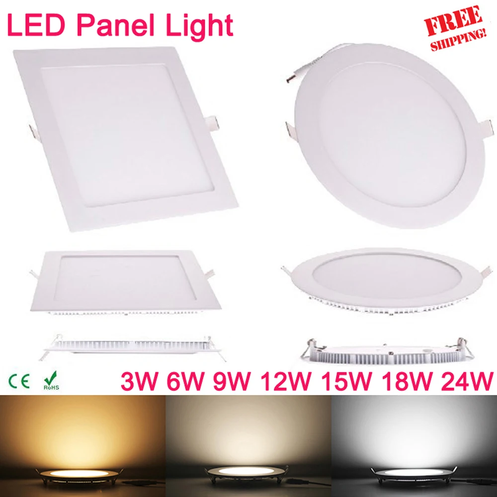 painel de led quadrado ultra fino luzes de teto embutidas luz neutra downlight redondo 3w 6w 9w 12w 15w 18w 24w 4000k 01