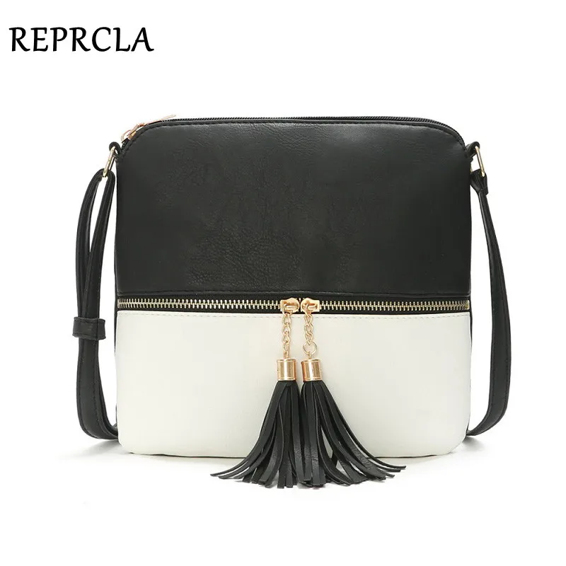 REPRCLA moda Tassel torba kobieca PU skórzana klapka torba na ramię luksusowa torebka projektant Crossbody torby dla kobiet bolsa — zdjęcie 3