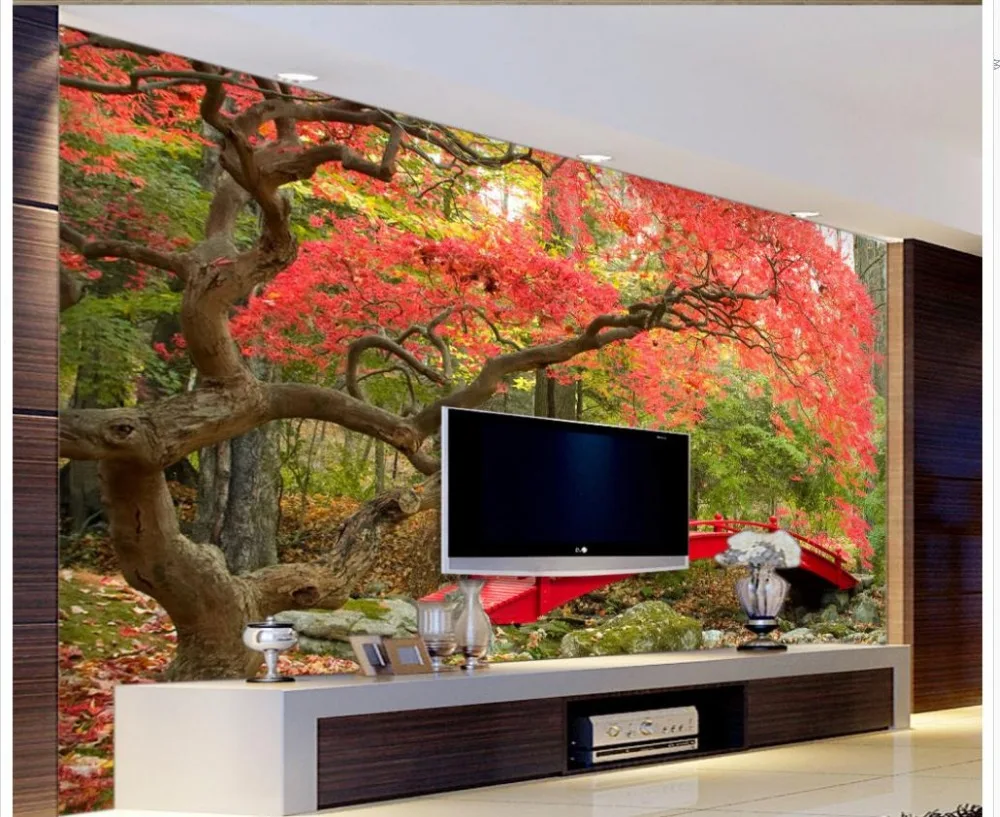 Home Decoration Mangroves Running water garden Landscape Background Wall vintage wallpapers 3d