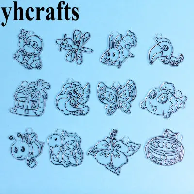 6PCS/LOT.Mix zwierzęta wieszak na słońce wieszak na farbę hobby wiosenne rzemiosło prezenty urodzinowe ozdoba choinkowa przedszkole rzemiosło artystyczne