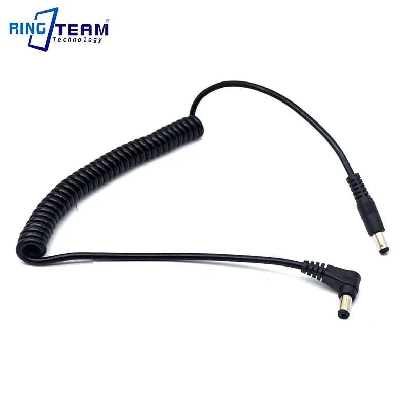 Soporte de Base de placa de batería con montaje en V, resorte retráctil de ángulo recto de 5,5x2,5mm, Cable de alimentación para cámara de cine Blackmagic BMCC BMPC