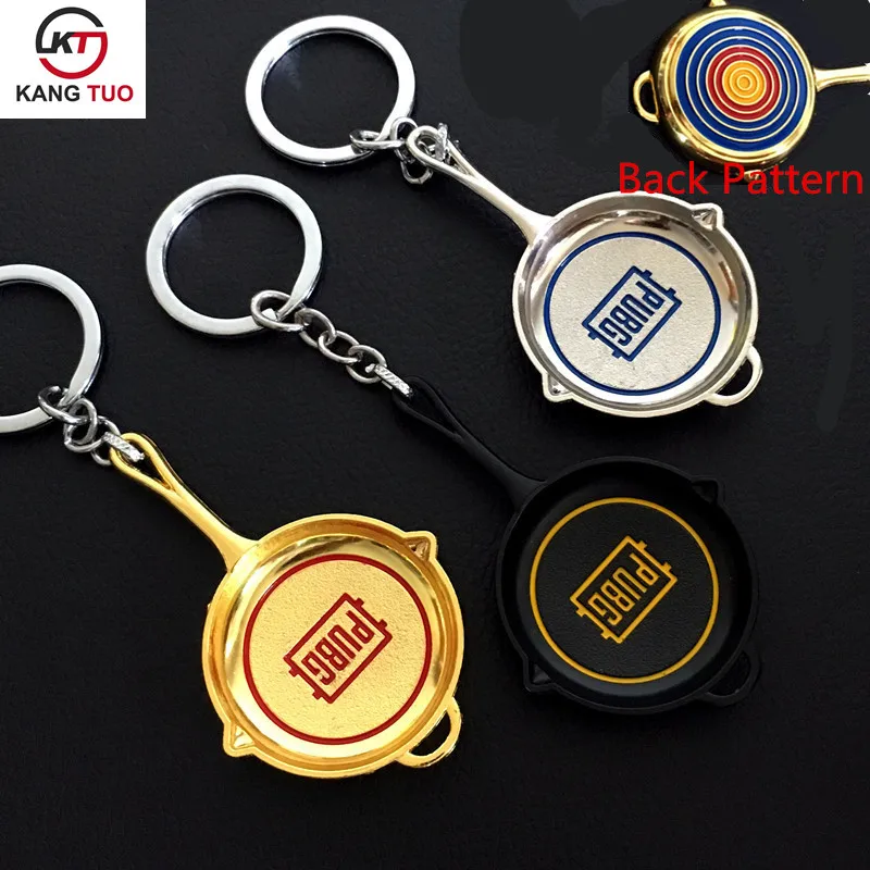Game Playerunknown\'s Battlegrounds PUBG Model New Style Pan Keychains Of Hot Game Metal Key Chain Souvenir Gifts