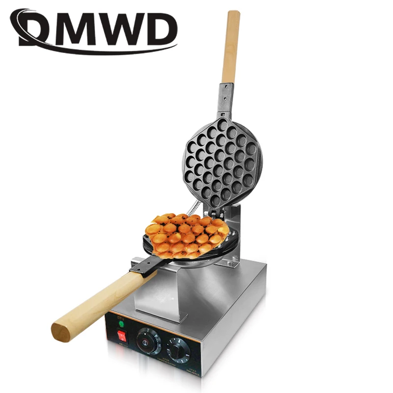 

DMWD 110V/220V Electric Chinese Egg Bubble Waffle Maker Eggettes Puff Cake Iron HongKong Egg Muffin Machine Oven Non-stick Plate