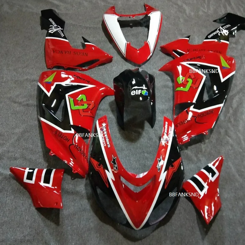 Injection Black red Fairing parts FOR KAWASAKI NINJA 06 07 ZX10R 06-07 ZX 10R 2006 2007 ZX-10R 06-07  fairings mold