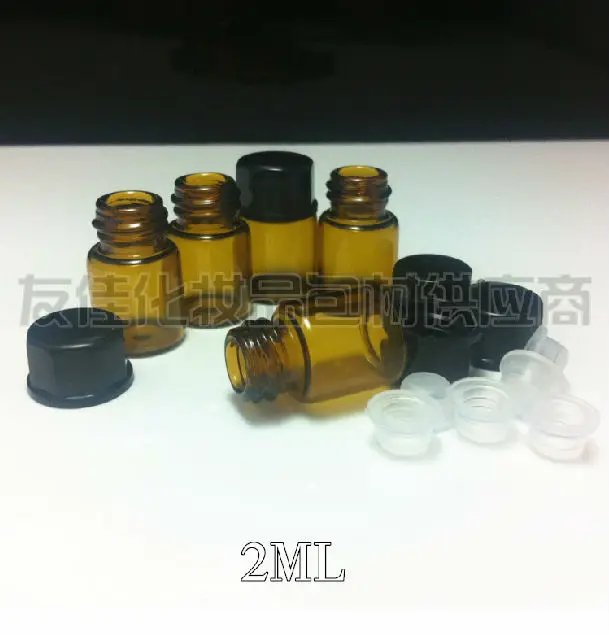 

wholesale 2 ml brown round shaped essential oil bottle,mini glass sample bottle wholesale,1 ml glass cosmetic container