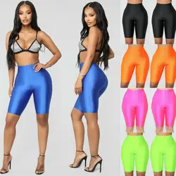 New Style Women's Solid Shorts Casual Stretch Bike Sports Workout shorts High Waist Clubwear Sheath Shorts Fashion Hot