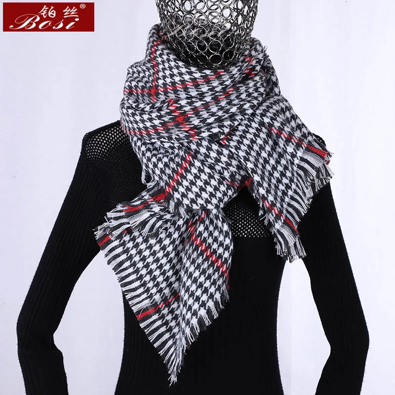 

scarf winter fashion Plaid Stripe knitted scarves poncho femme red for women Black shawl luxury Oversized scarfs schal pink