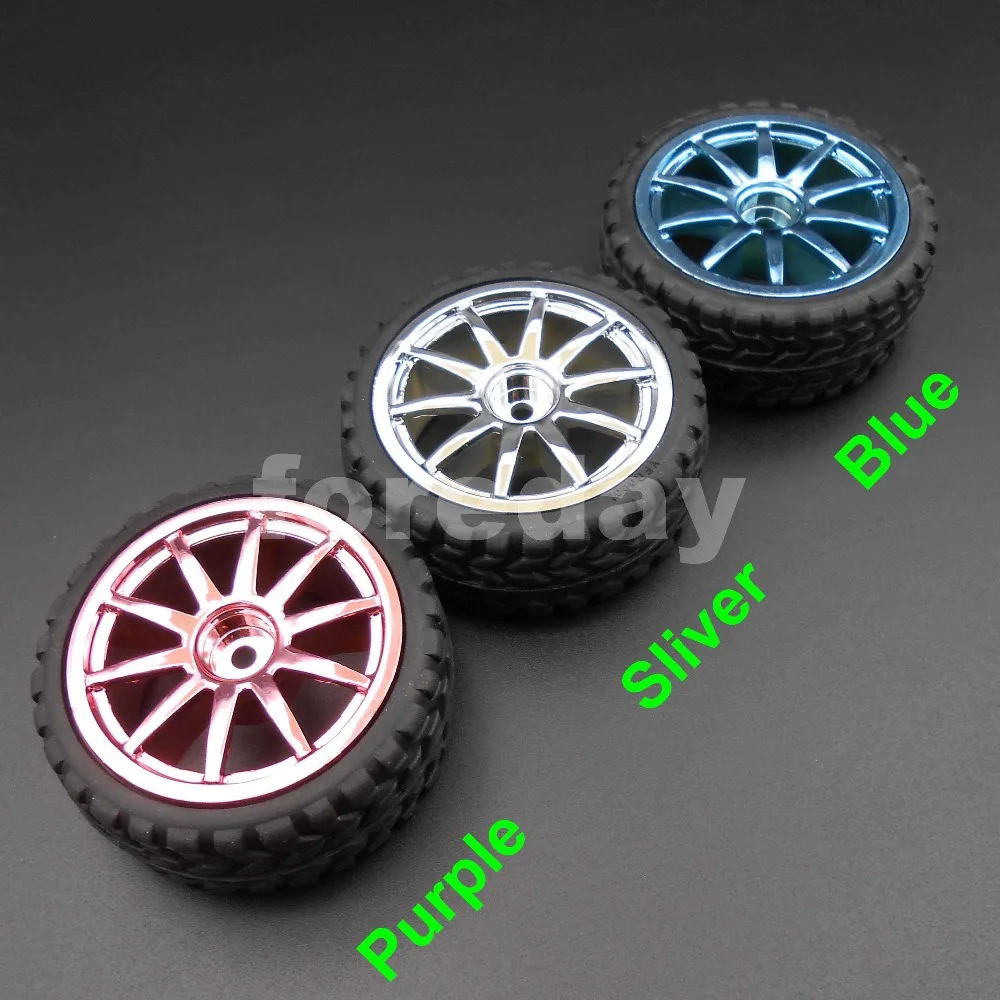 

10PCS Rubber Plastic Simulation Antiskid Tire Wheel 1:10 Model Car Dia.65MM for 12mm Hexagonal coupling nonskid tyre *FD782-784