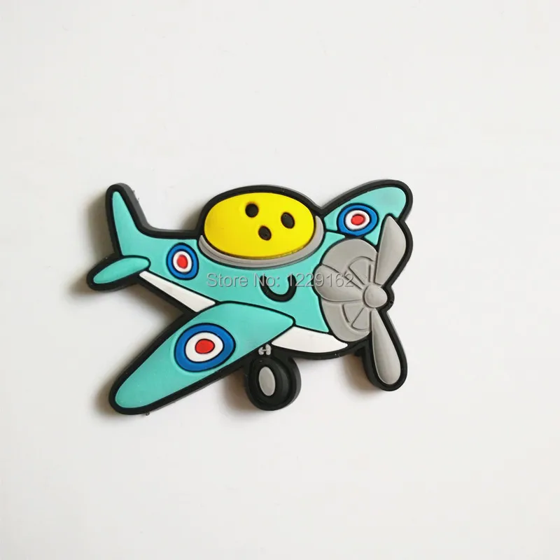 Hot sale!! Cute plane fridge magnets whiteboard sticker Vehicle Silicon Gel Refrigerator Magnets Educational Kids gift