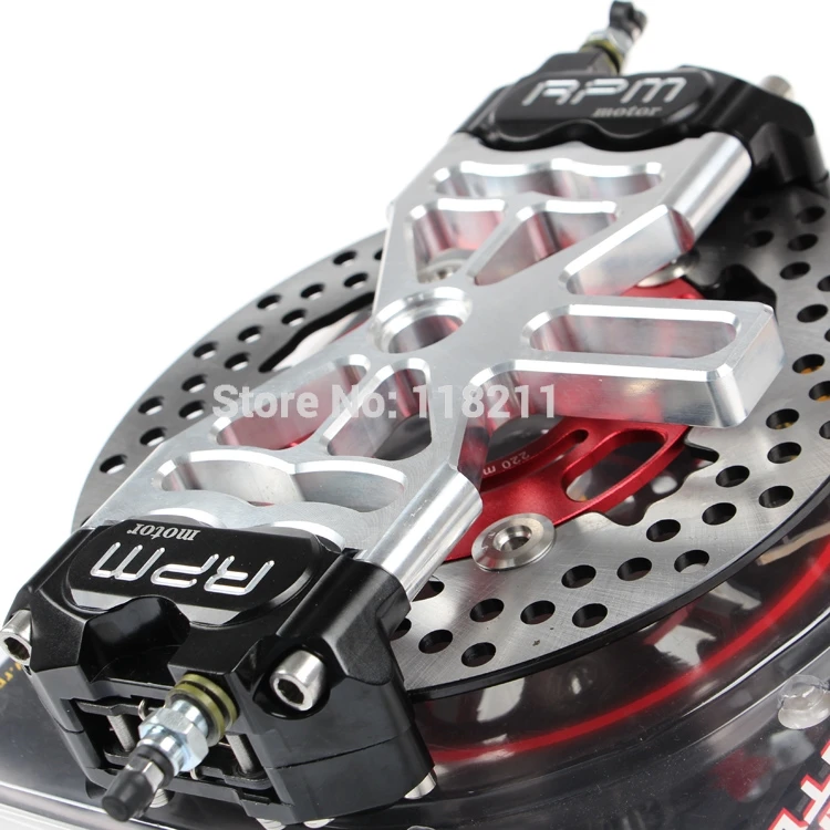 Motorcycle Scooter Motorbike Dirt Bike 2 Brake Calipers Adapter/bracket For Rear Flat Fork Brake System For Honda Yamaha
