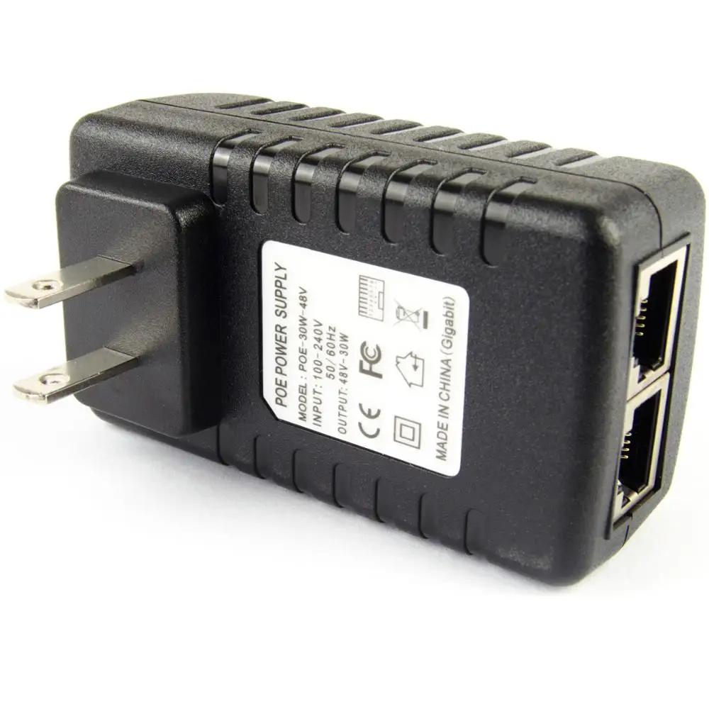 Gigabit 802.3at 24 วัตต์ PoE Kit (Splitter + หัวฉีด) 12V 2A Power Over Ethernet