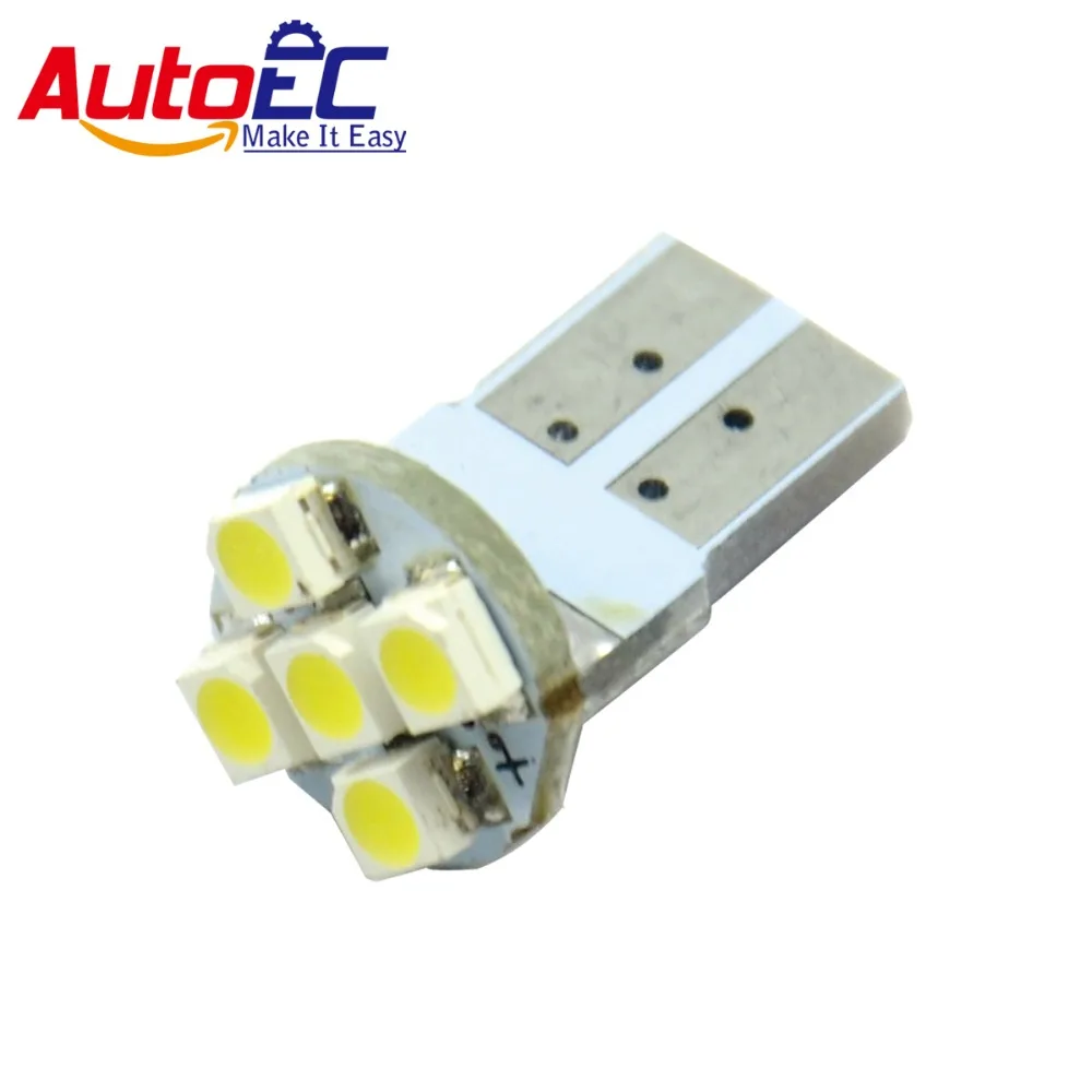 AutoEC 100pcs T10 194 168 501 W5W 5 SMD 3528 1210 Leds Door License Plate Interior led bulbs DC12V #LB15