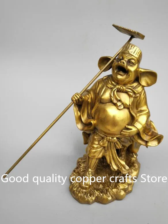 

China fine workmanship brass carving Pig eight quit crafts statue