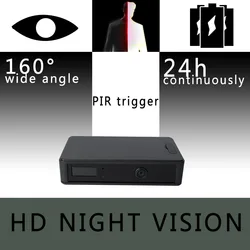 ZETTA Zir32 cámara de vigilancia con Sensor IR Invisible, dispositivo con batería de 24 horas, lente HD gran angular, visión nocturna, Mini DVR, caja CCTV