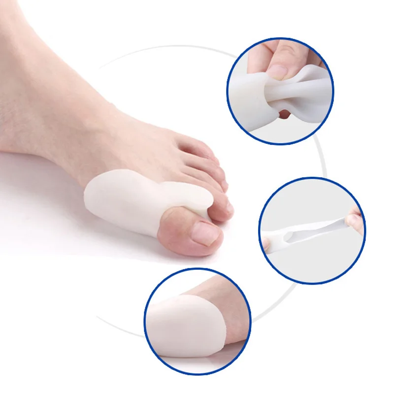 1Pair Hallux Valgus Pro Protector Bone Thumb Orthotics Braces Corrector Soft Silicone Foot Big Toe Separator Pedicure