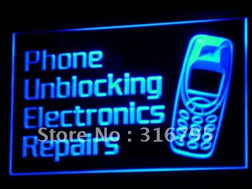 i160 Phone Unblocking Electronics Repairs Light Signs On/Off Switch 20+ Colors 5 Sizes