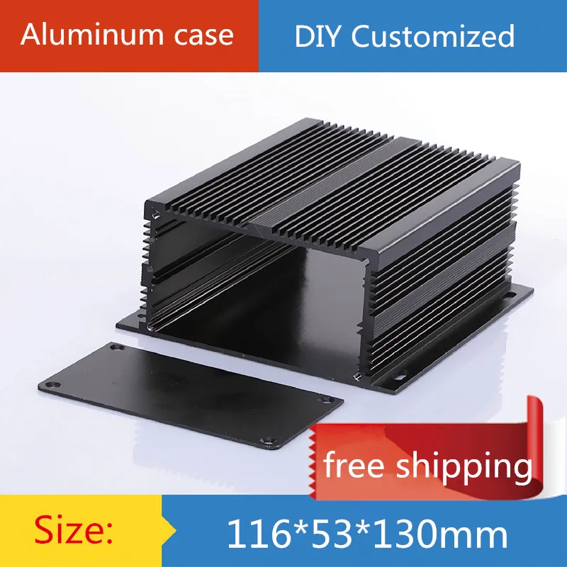 

DIY AMP case 116*53*130mm Mini aluminum amplifier chassis/Instrument /PCB board /Audio Decoder case/AMP Enclosure/case/DIY box