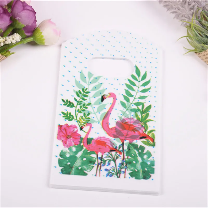 New Style Flamingo Gift Packaging Wholesale 50pcs/lot 9*15cm High Quality Luxury Vintage Small Gift Pouches For Cookie