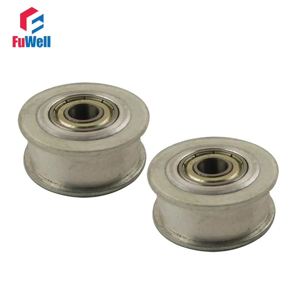 2pcs XL 15T Timing Belt Idler Pulley Without Teeth 3/4/5/6/7/8/9mm Bore Idle Pulley 11mm Belt Width Bearing Synchronous Wheel