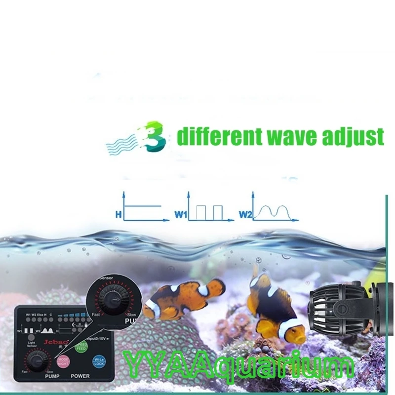 Jebao-SW Series Wavemaker with Smart Controller, Impeller Pump for Reef, Marine Fish Ponds,  SW2, SW4, SW8, SW15