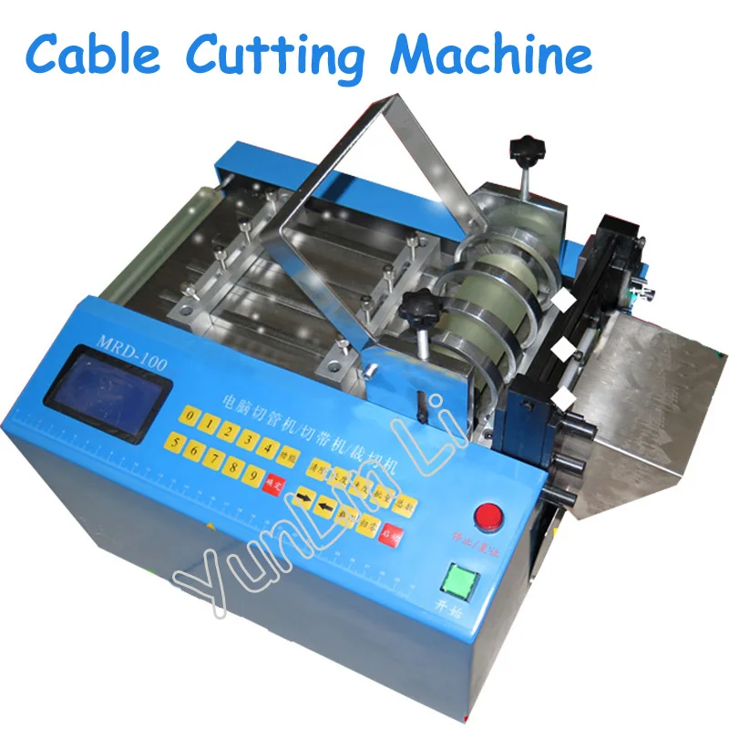 

Micro-computer Shrink Tube Cutting Machine 110V/220V Heat Hose Cable Cutter Automatic Shearing Machine MRD-100