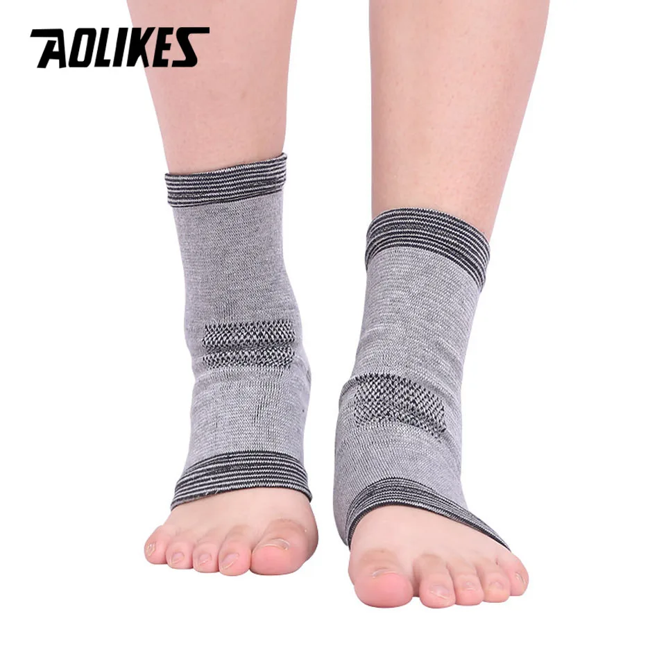 AOLIKES 1Pair Elasticated Knee Pads Knee Support Brace Leg Arthritis Injury GYM Sleeve Elasticated Bandage Ankle Brace Support