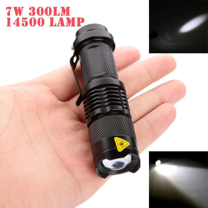 

10 Pcs/Lot SK68 300LM Q5 LED Flashlight Adjustable Focus Zoom Torch Light Gift,Bicycling