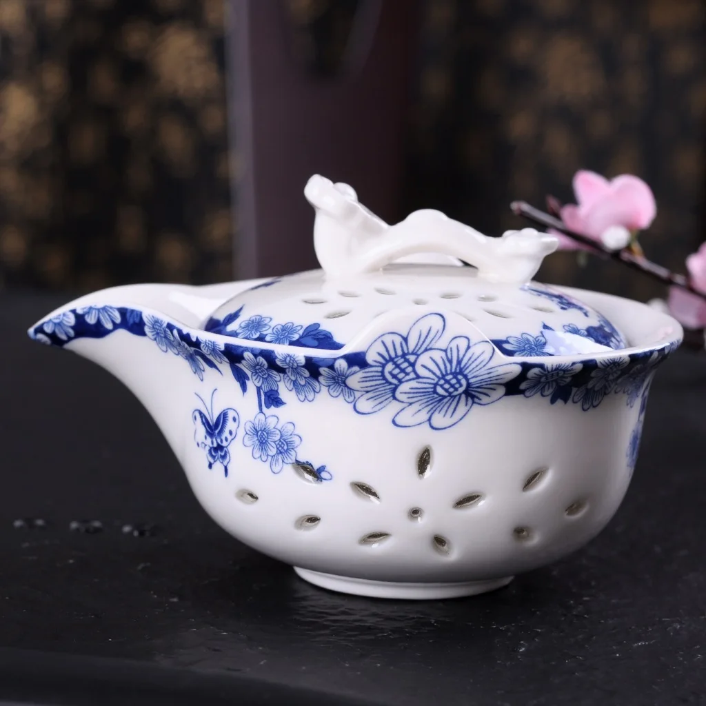 200ml Hollow Gaiwan Ceramic Tureen Tea cup Set Ceremony for Puer/Pu'erh/white/black/green/Jinxuan/Oolong/green/Jasmine cha