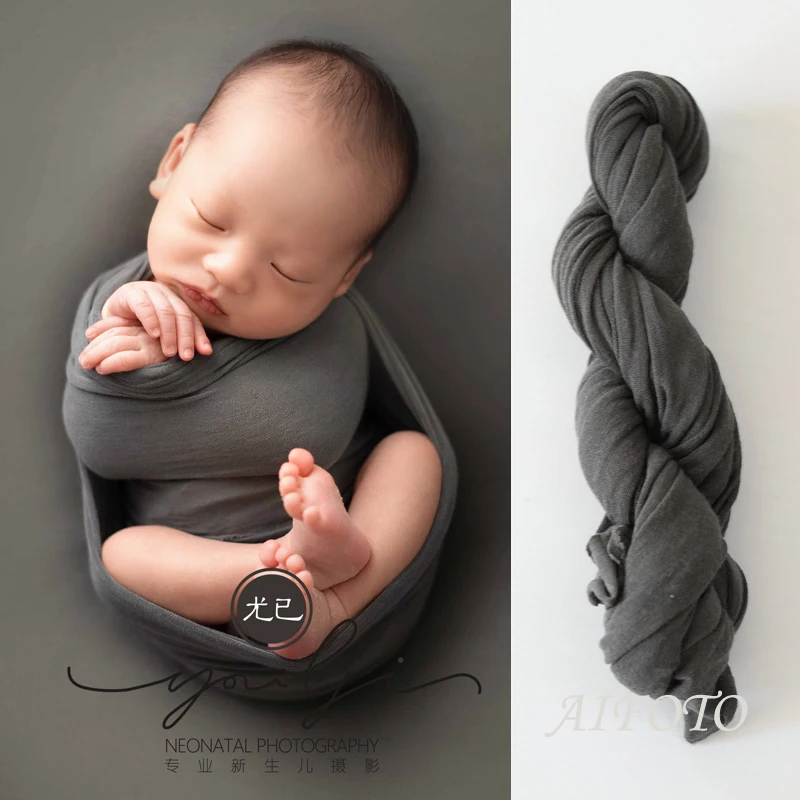 150 CM Soft Stretch Blanket Swaddle For Baby Photo Shoot Background Stand Newborn Photography Props Wraps Fotografia Accessories