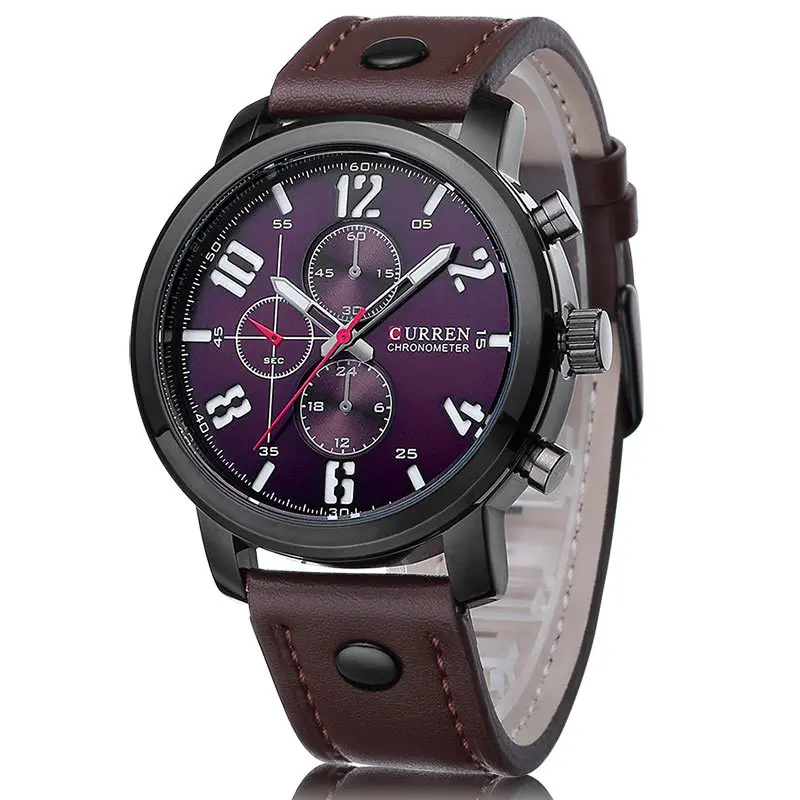 CURREN 8192 Mens Watches Top Brand Luxury Leather Strap Quartz Watch Men Casual Sport Drop Shipping Male Clock Relogio Masculino