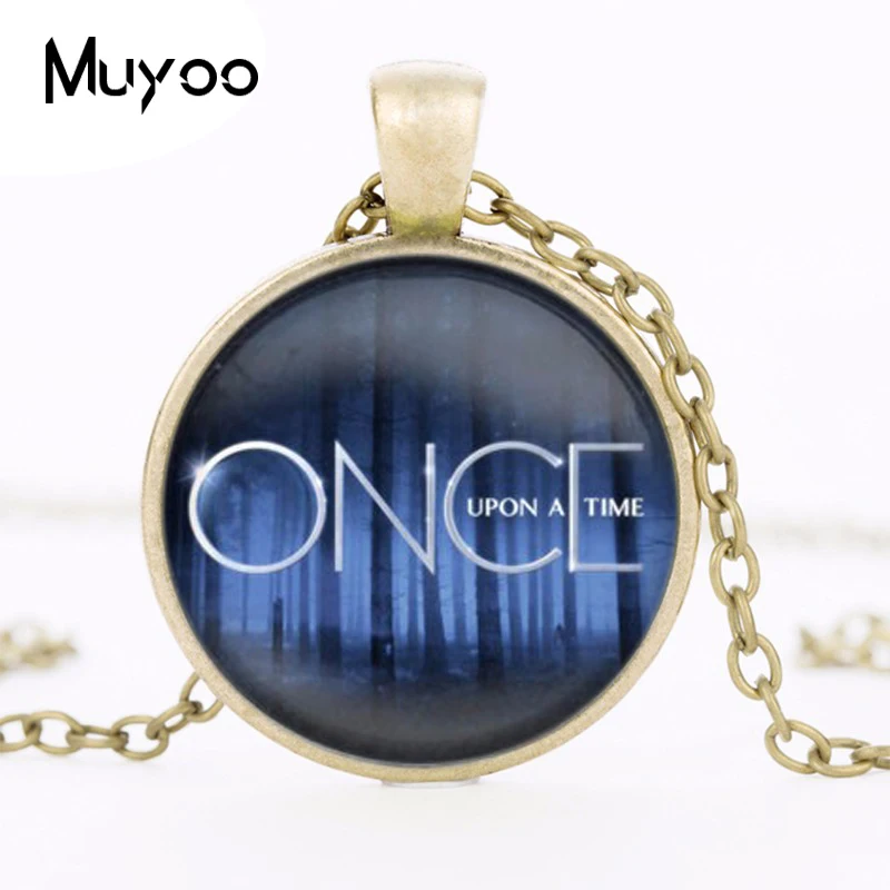 Once upon a time glass pendant necklace jewelry movie choker necklace vintage style movie was Jewelry HZ1