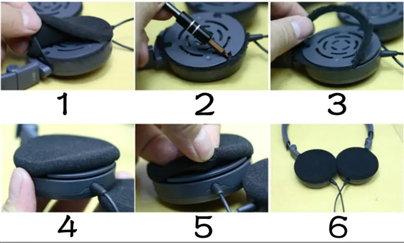 Aipinchun-almohadillas de espuma suave para auriculares, 1 par de almohadillas de 58mm, cubiertas de esponja para auriculares, reemplazo para auriculares K420 K412P K403 PX90