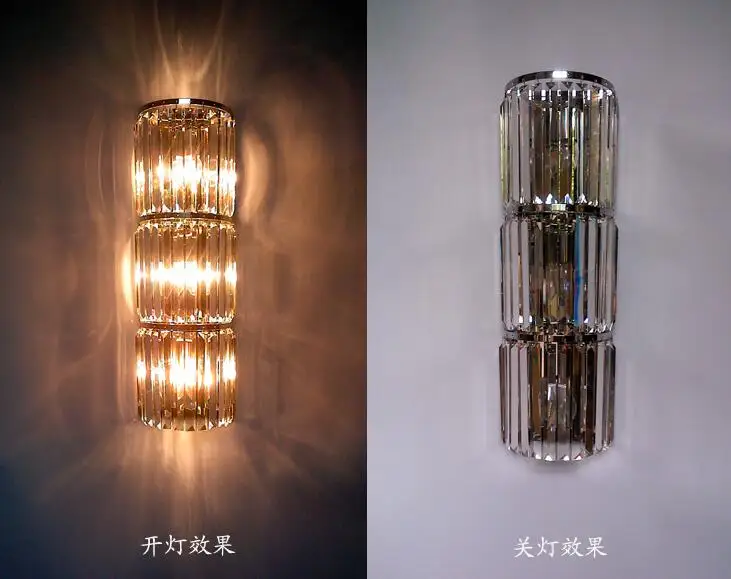 

Hotel Villa Club decoration corridor 2017 special crystal wall lamp living room K9 crystal light rectangular wall lamp SJ140