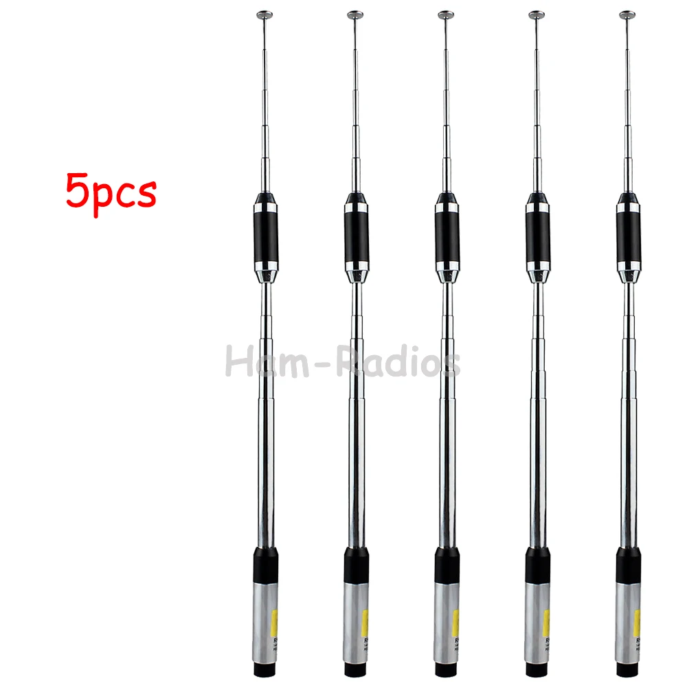 

5pcs Dual Band VHF/UHF SMA-M walkie talkie Antenna for YAESU BAOFENG BF-UV-3R PUXING VX-6R 5R KG-UV6D two way radio