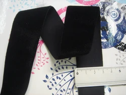 30mm width black elastic velvet ribbon elastic tape DIY material wholesale 5yard/lot