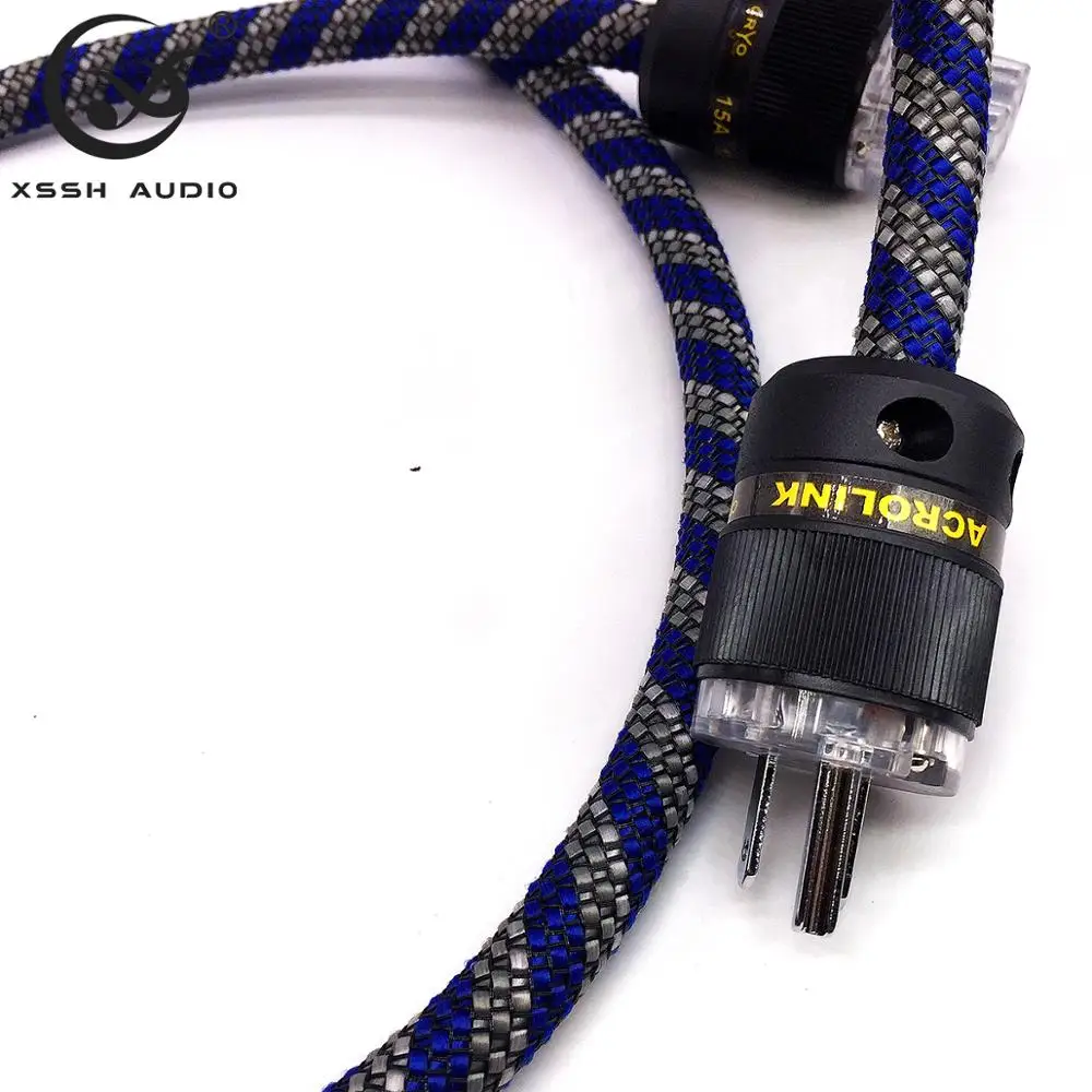 Audio Line Hi-End 400 Signature Version US IEC AC 15MM 3Core OFC Pure Copper Power Cable Cord with ACROLINK Power Plug Connector