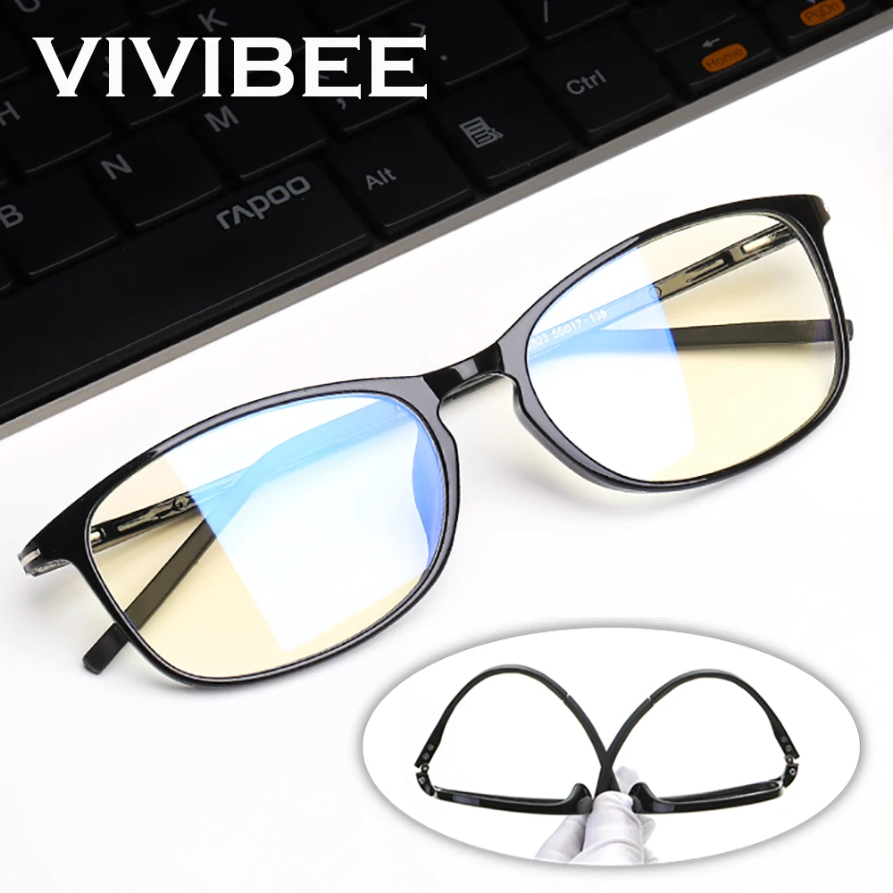 VIVIBEE 블루라이트 차단 안경 – 남녀공용 TR90 컴퓨터 및 게임용 UV 차단 안경