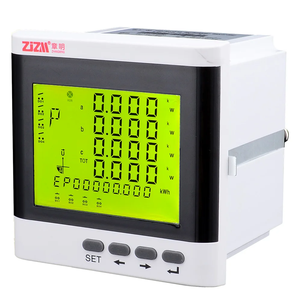 3-Phase Multi-function Power Meter Digital LCD Display Energy Voltage Current Meter with RS485 Communication Function 12006053