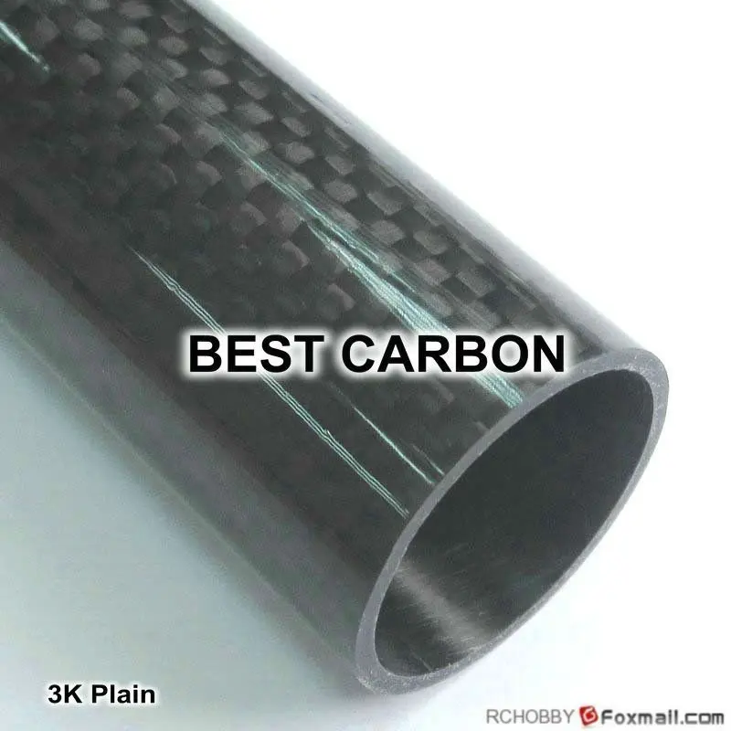 

40mm x 36mm x 1300mm High Quality 3K Carbon Fiber Fabric Wound Tube