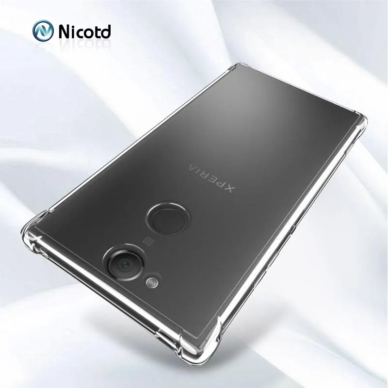 Soft TPU Case For Sony Xperia XA2 PLUS XA2 Ultra Transparent Silicone Clear shockproof Back Cover Air Cushion Frame XA2plus XA2