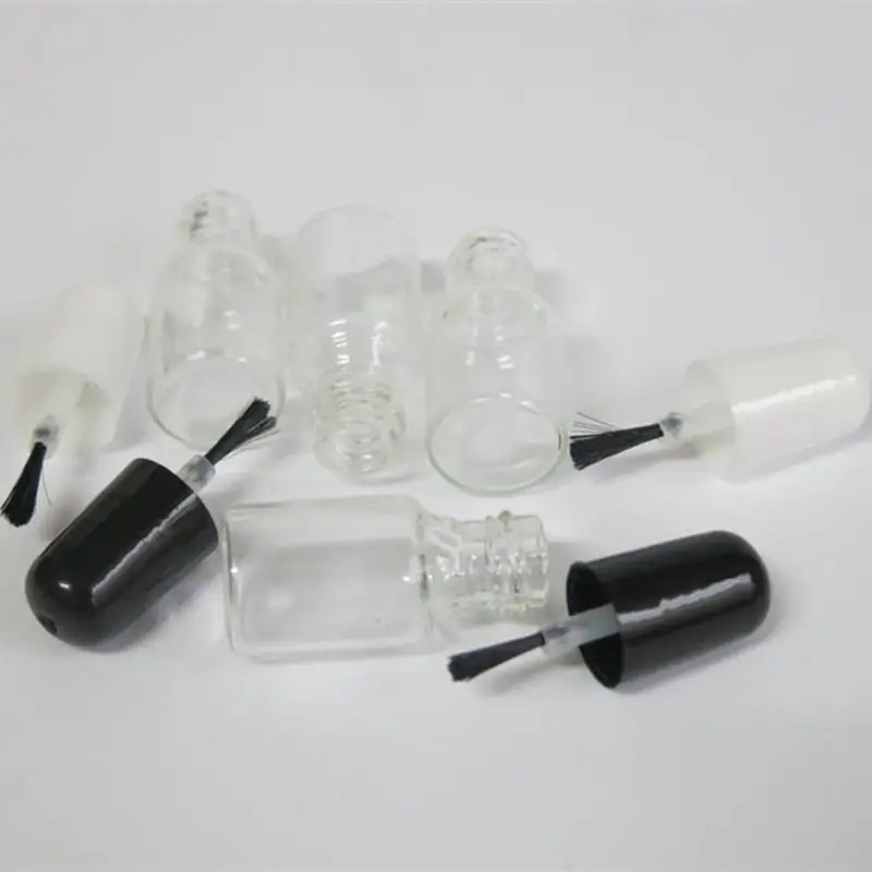 empty nail polish bottles with brush,3ml refillable glass bottle package nail bottle F121