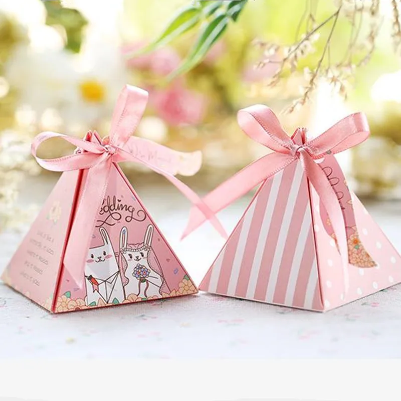 Creative Best wish W Party Candy Box lovely Cartoon Drawer Gift Bag for wedding Favor Box Bolsa de dulces