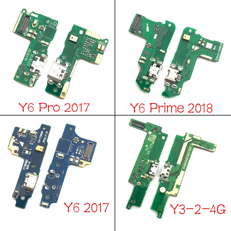 USB Charging Port Dock Connector Flex For Huawei Y7A Y3-2 3G 4G Y5 Y6 Y7 Prime Y9 2017 2018 P Smart 2019 With Microphone Board