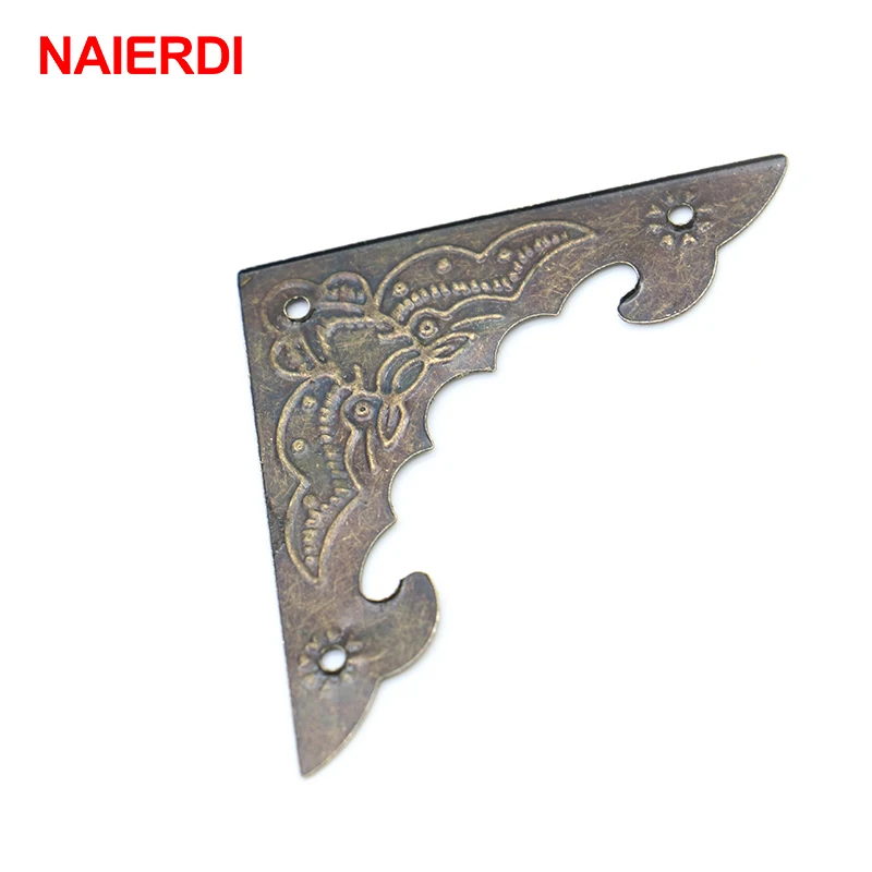 NAIERDI 10PCS Decoration Corner Bracket Antique Jewelry Wooden Box Foot Leg Corner Protector Crafts Furniture Fittings Hardware