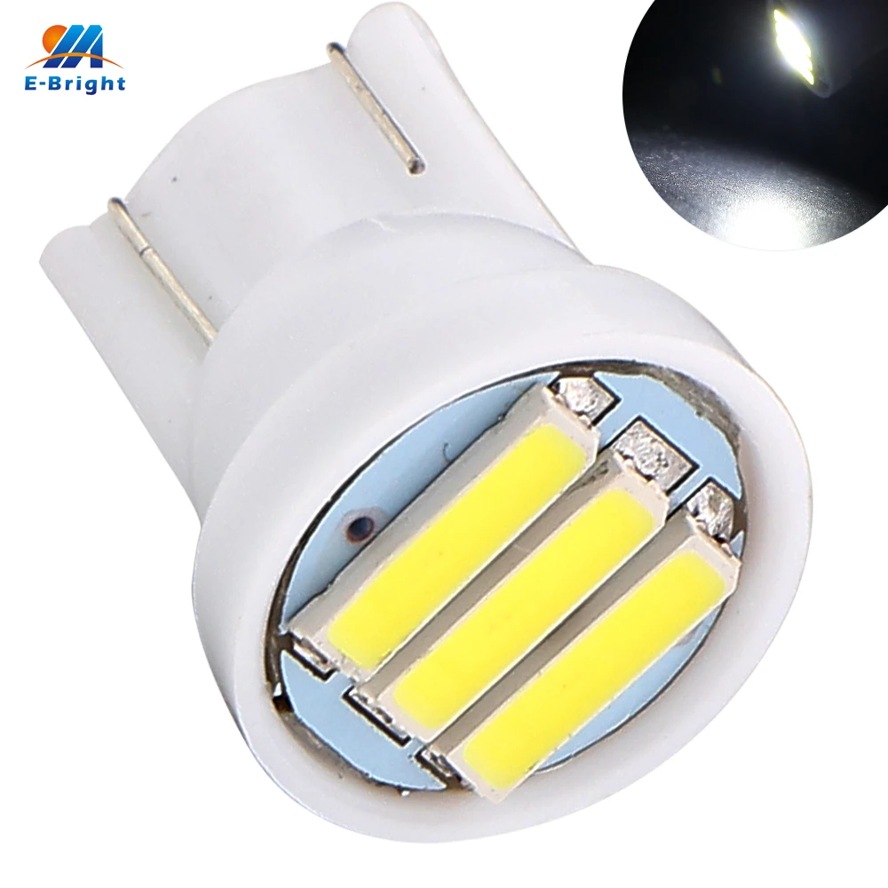 

Wholesale!! 1000PCS/lot T10 7014 3SMD 194 927 161 168 W5W 3 Led Auto Instrument Lights Indicator Lamps DC 12V Parking Side Lamps