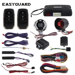 EASYGUARD PKE car alarm proximity alarm auto unlock lock universal remote engine start & push start button shock alarm warning