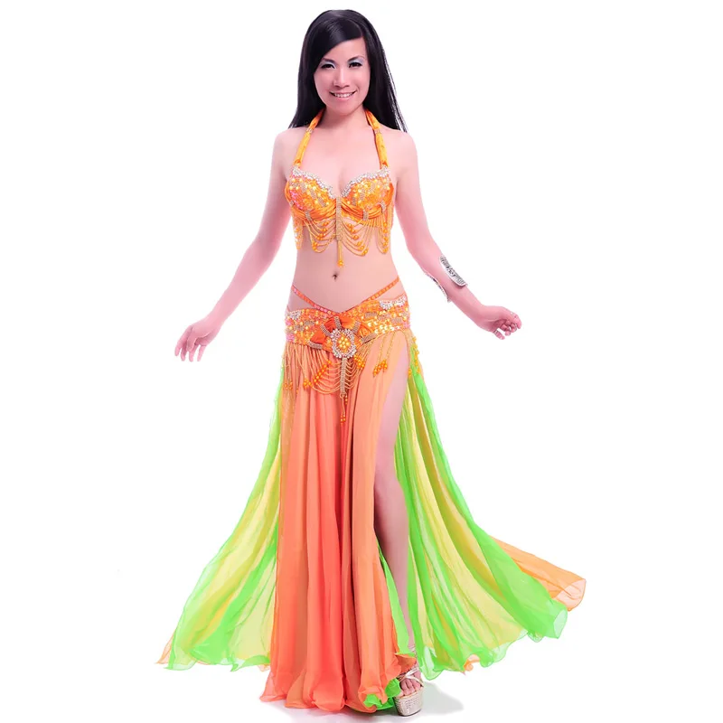 Grote Schommel Buikdans Rokken Vrouwen Buikdans Kostuum 2 Slits Chiffon Rok Belly Dancer Rok Prestaties Buikdansen Rokken